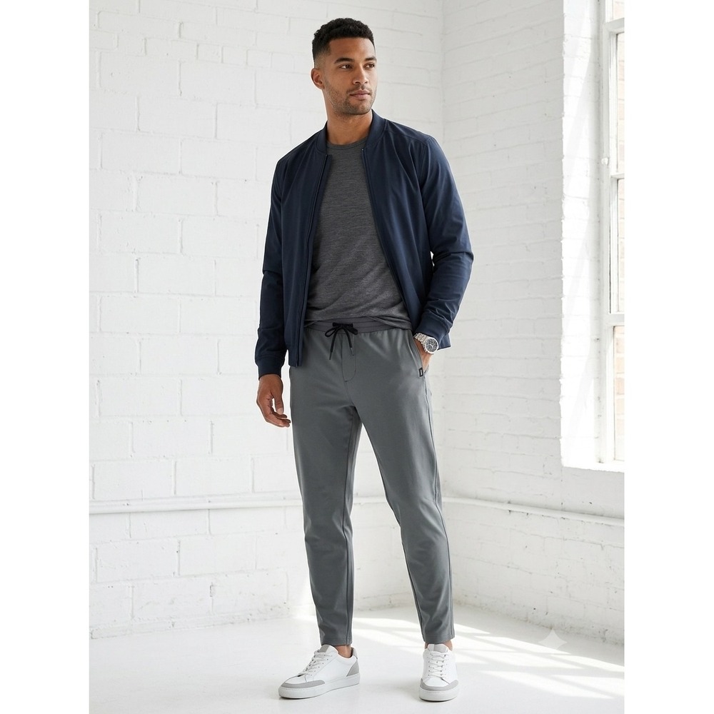 UNRL Apex Pants Mens Charcoal Grey Tapered Athletic Stretch Joggers Size 2XL